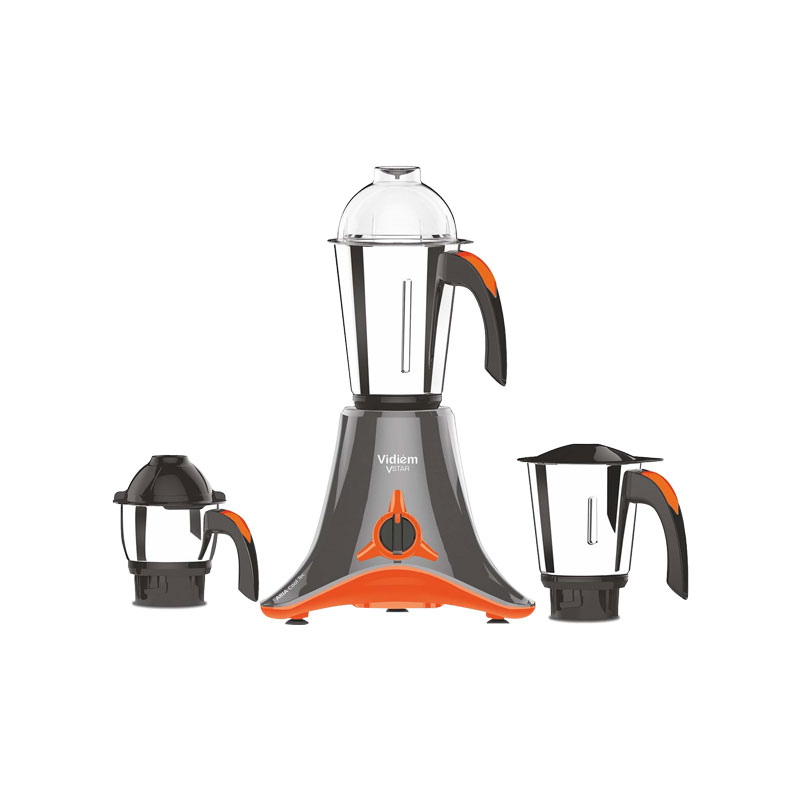 Picture of Vidiem V Star Evo 750 W Mixer Grinder (3 Jars, Orange, Grey)